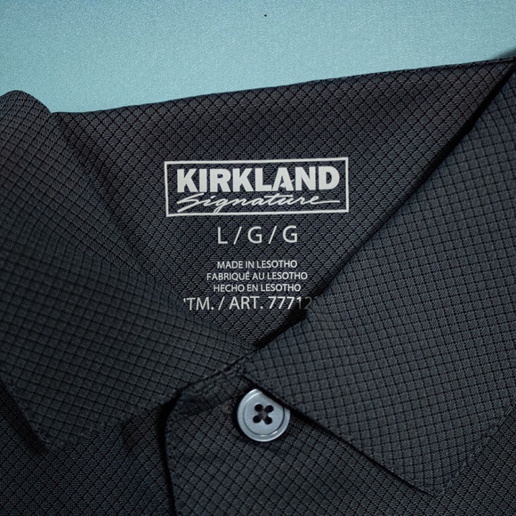 Kirkland Signature Large Grey Button Up Dress Shirt - Picture 2 of 5